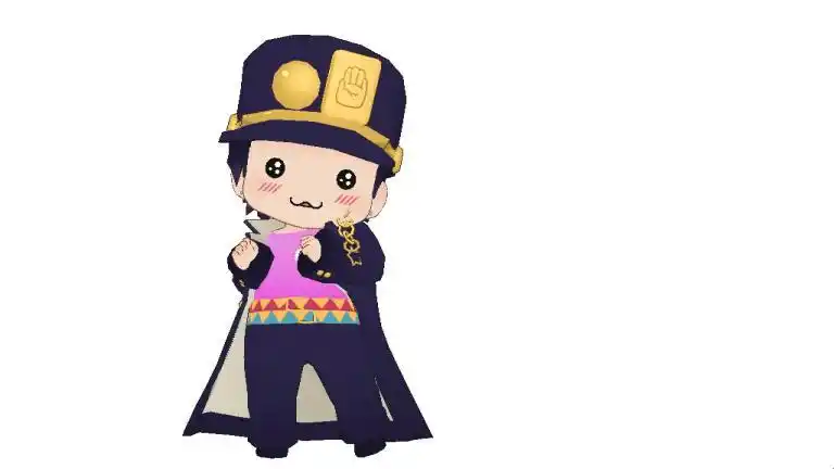 【jojo mmd】q版娃娃脸承太郎 α式「hi-fi raver」【模型配布】