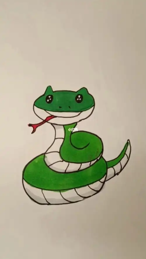 简笔画——大青蛇#画画 #日常 #画画的日常 #青蛇  #青蛇白蛇  #绘画