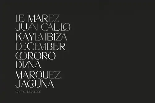 现代优雅杂志标题徽标logo设计无衬线英文字体素材greyst–elegant