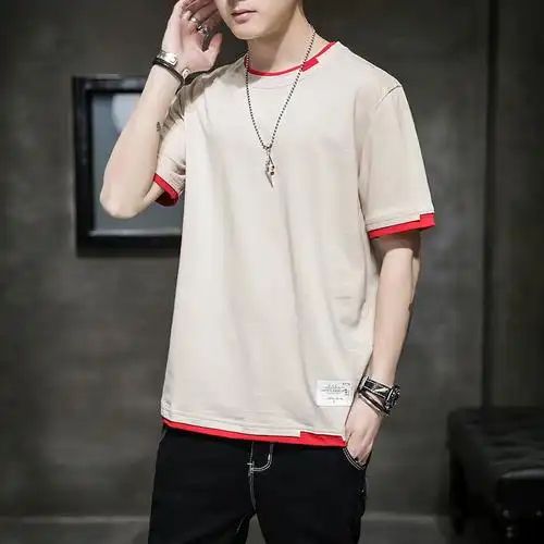 木易会myh男士短袖t恤2020夏季潮牌中国字母印花t恤吸湿排汗男短袖ins