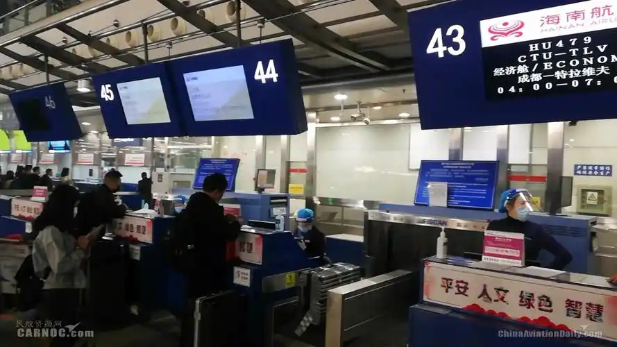 旅客在专属柜台办理值机(王海坤摄)