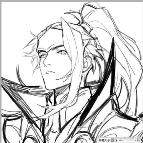 王者荣耀韩信逐梦简笔画