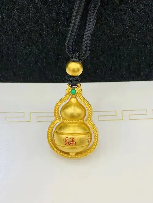 足金葫芦吊坠7715寓意平安幸福
