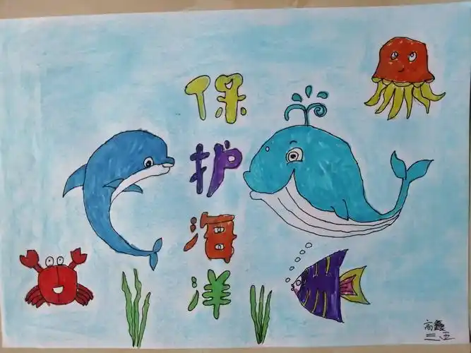 保护海洋生态,争做蓝色海洋小小志愿者