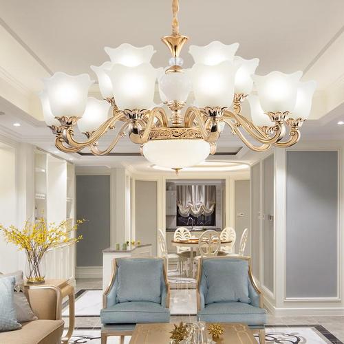 欧式吊灯简约现代轻奢风格纳丽雅新款大气餐厅家用卧室美式客厅灯具