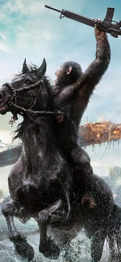 猩球崛起主角凯撒反抗时的剧照