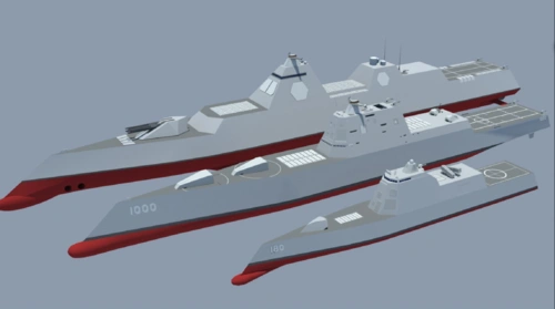 为了对付055美军要再造22艘装电磁炮的巡洋舰