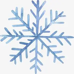 雪花片手绘卡通甜美风