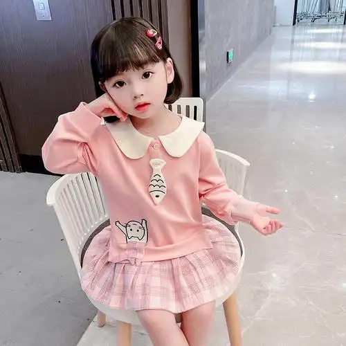 女童连衣裙2021新款秋装洋气女宝宝裙子公主裙春秋儿童3岁可爱5潮