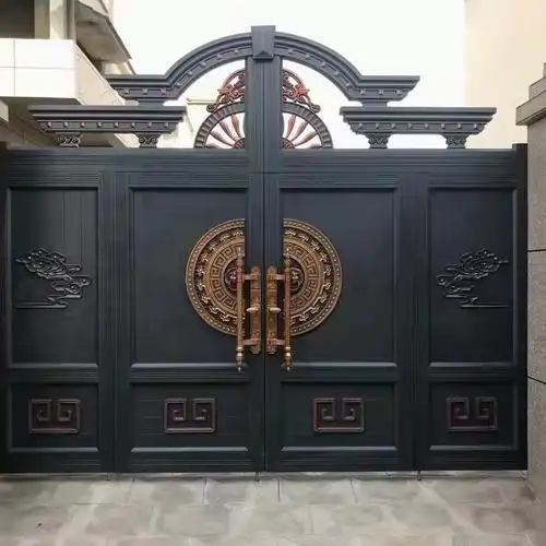 不锈钢大门烤漆大门对开门双开门入户门农村大门 大门头【图片 价格