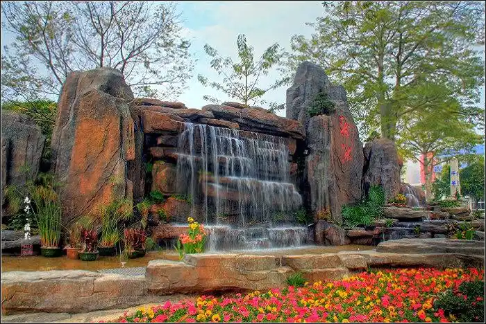 hdr照片:漳州中山公园假山