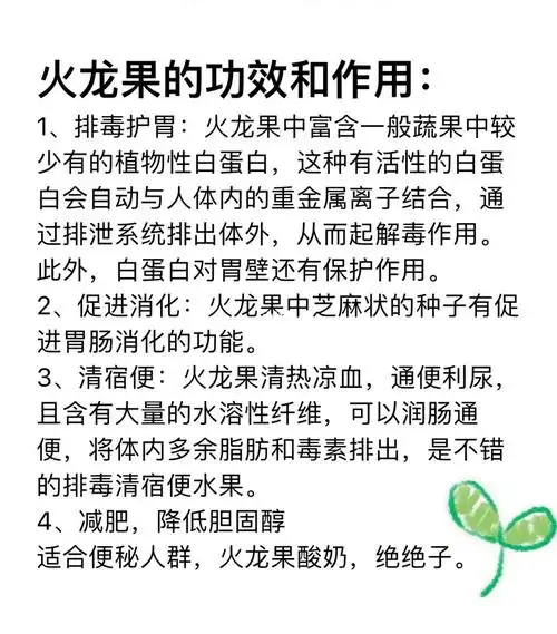 火龙果的功效和作用