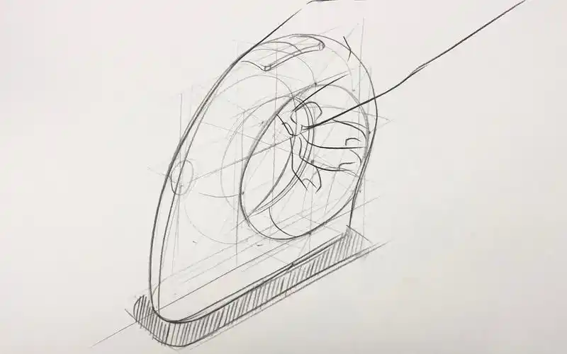 工业设计手绘熨斗结构练习