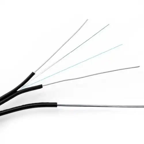 ftth室外光缆2芯皮线光缆双芯自承式皮线光缆3根钢丝蝶形光缆光纤-淘