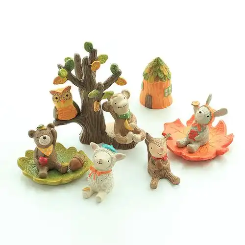 创意zakka多肉植物花盆小狗小兔小猫 小熊熊猫小猪狮子小象热销