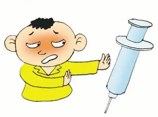 害怕打针的小孩简笔画