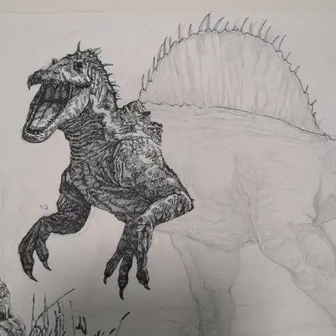 棘龙简笔画棘龙简笔画一步一步画