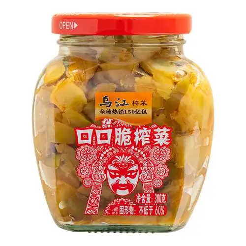 [第2件0元]乌江榨菜 口口脆榨菜300g 瓶装重庆涪陵榨菜粒咸菜下饭菜