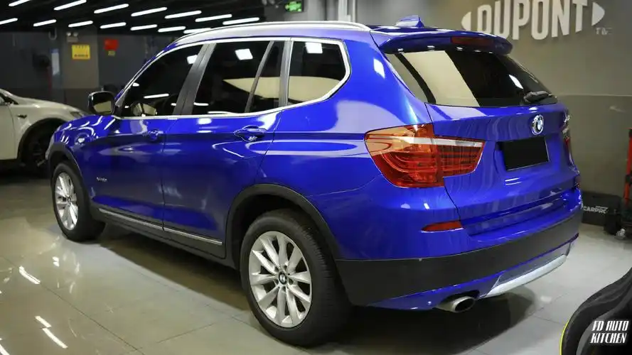 3m 1080p车身改色膜 车型:bmw x3 色卡:g378-极光蓝莓-新浪汽车