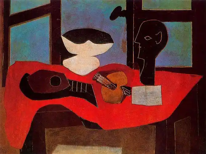 毕加索 pablo picasso  创作年代:1925  风格:立体主义  体裁:静物