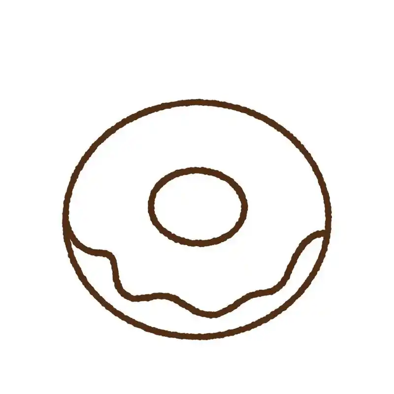 零基础简笔画教程|早餐系列 甜甜圈 91 ipadpro2020 96 procreate