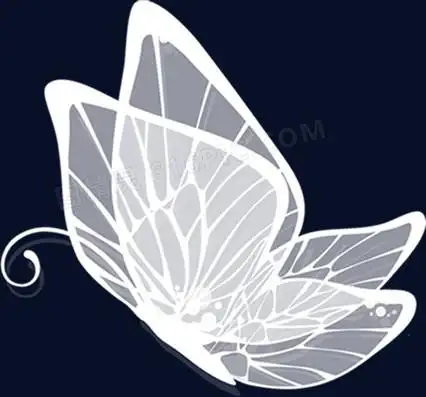 白色透明蝴蝶手绘七夕情人节图片免费下载_png素材_编号ve9iqe635_图