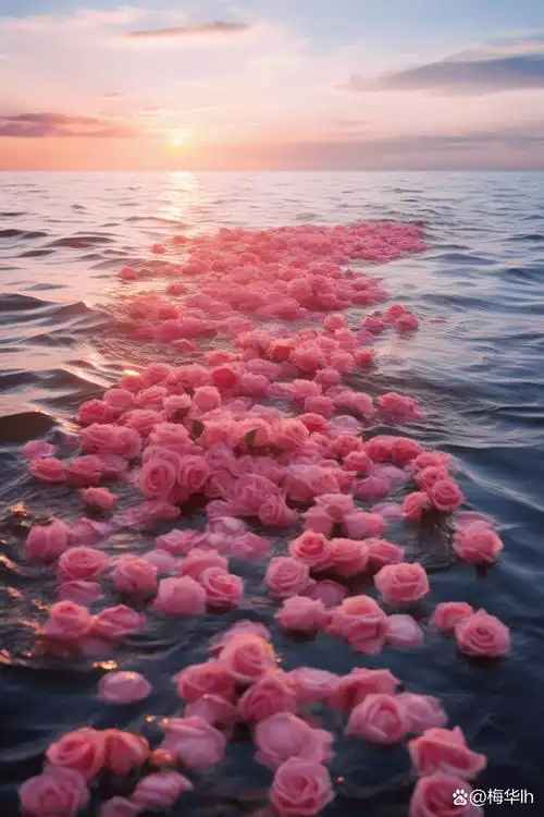 阳光透过云层,斑驳的光影洒在花瓣上,仿佛给这片花海披上了一层金色的