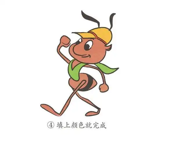 蚂蚁简笔画可爱彩色头像