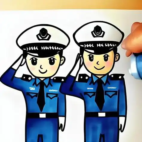 交警人物简笔画
