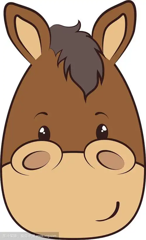 马脸动物卡通