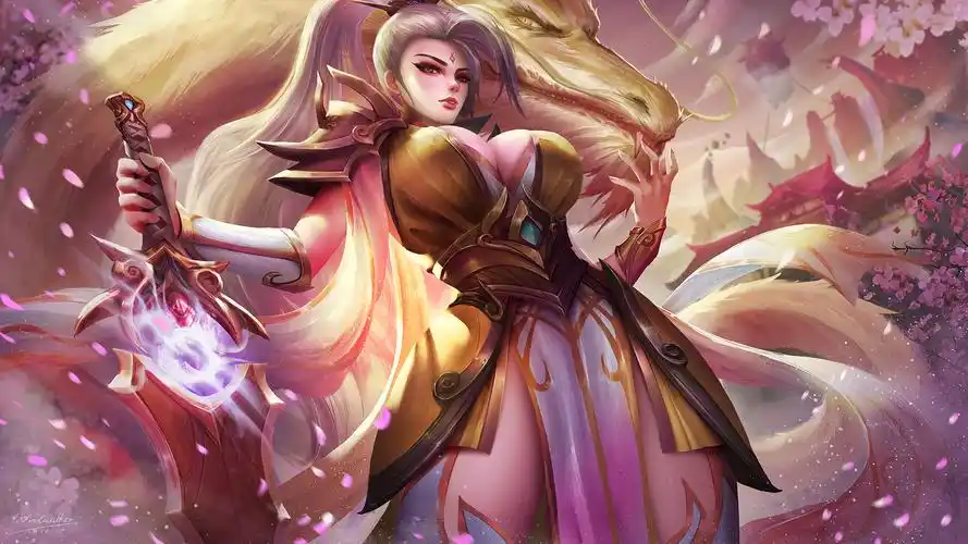 详情足迹lol英雄联盟 放逐之刃 锐雯 瑞文 riven 玉剑传说 至臻 4k