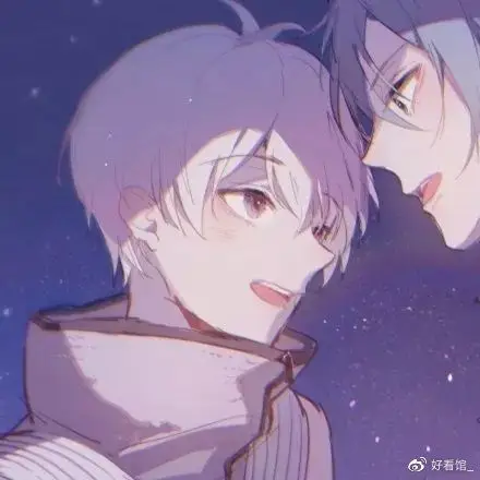 男生基友头像男生死党头像一左一右两个男孩子用的情头基友头像