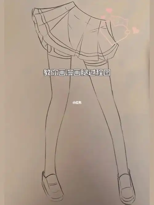 教你画漫画腿过程图