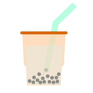 大杯珍珠奶茶卡通手绘透明素材