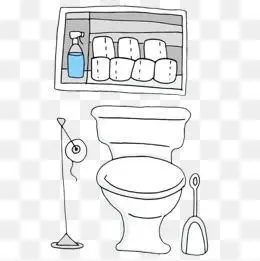 画法利用楼梯下部的空间进行贮存上部wc公共厕所简笔画马桶简笔画资料
