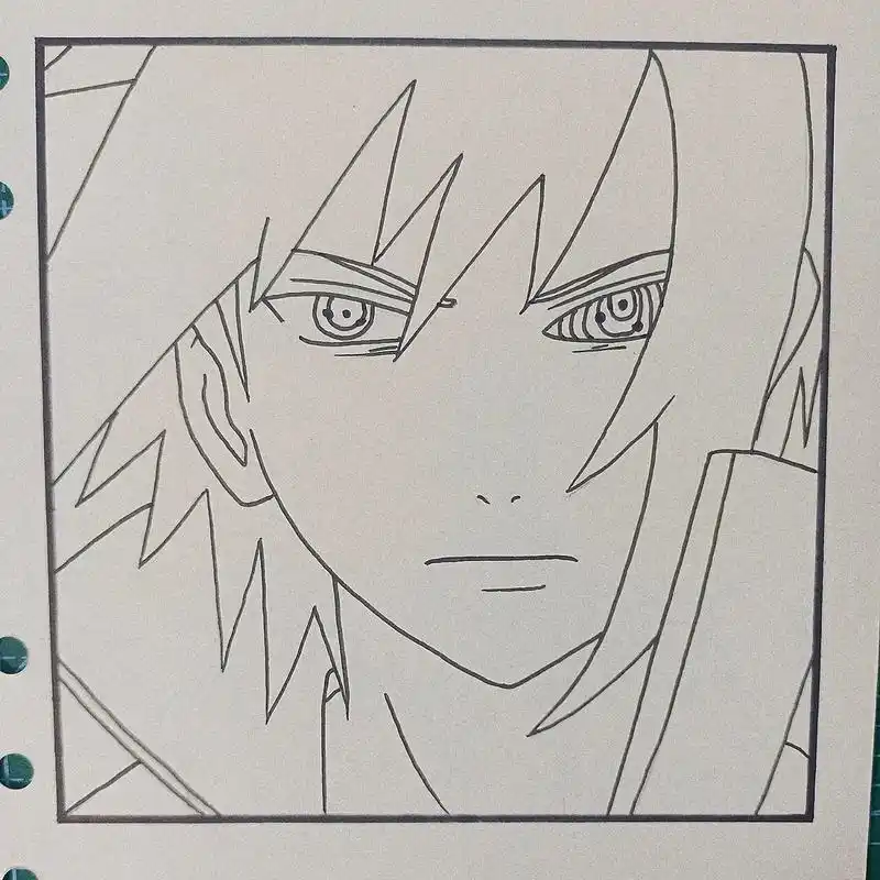 宇智波佐助手绘过程 手把手教你画佐助 肤色美卡勒mh173,mh373 樱花