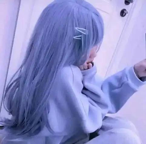 蓝色头发女头像图片大全_头像图片_扣扣乐园