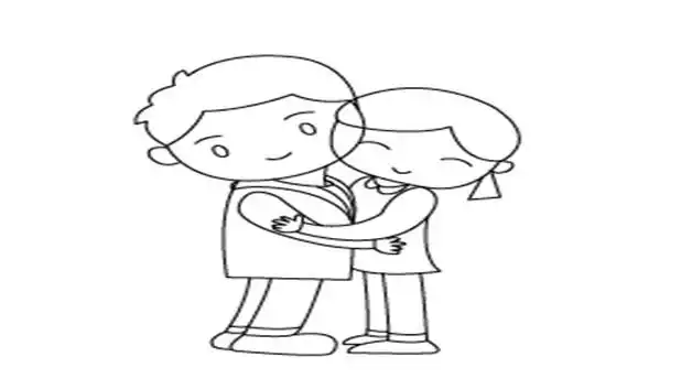 拥抱的简笔画怎么画拥抱简笔画图片大全