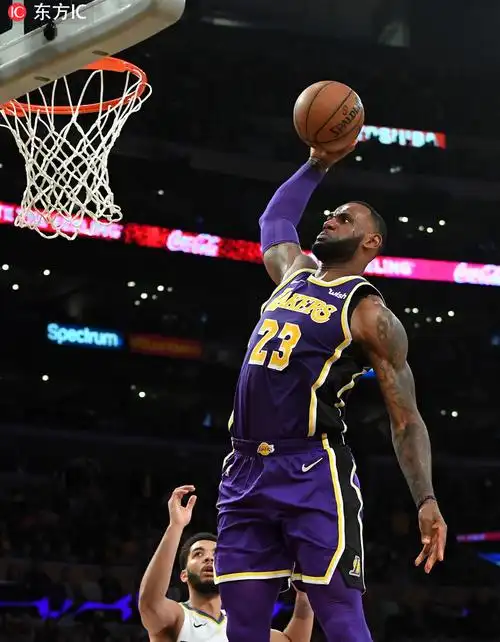 高清图湖人胜鹈鹕詹皇战斧劈扣浓眉双手灌框