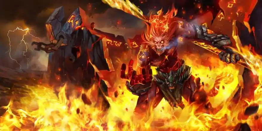 lol英雄联盟齐天大圣孙悟空猴子三昧真火皮肤7