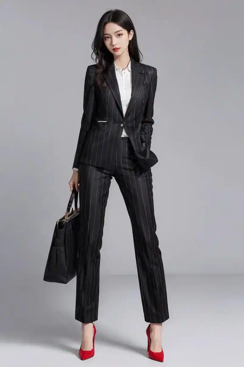 为职业女性打造的西服套装,剪裁得体, - 抖音