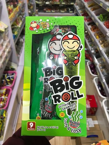 泰国小老板进口海苔卷原味鱿鱼烧烤冬阴功辛辣紫菜卷27g*2盒