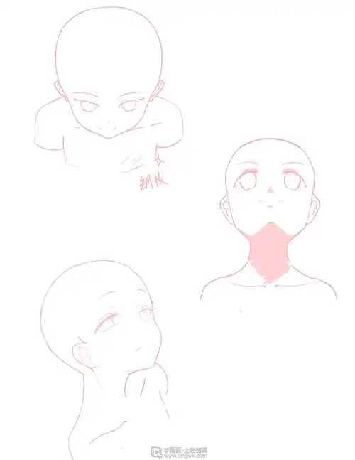 作业:动漫人物头部仰视,俯视的画法训练 - keki - 轻微课