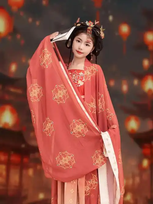 原来穿上古装也可以这么美 #古风汉服美如画 12岁小美女, - 抖音