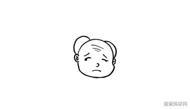 白头发的简笔画