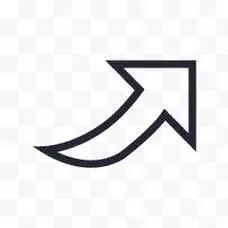 扁平斜向上箭头