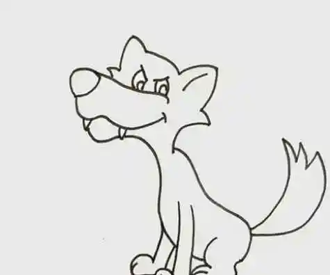 大灰狼简笔画怎么画 大灰狼简笔画简单步骤教程