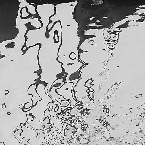 水墨画(在家阳台看到湖面的倒影拍的)