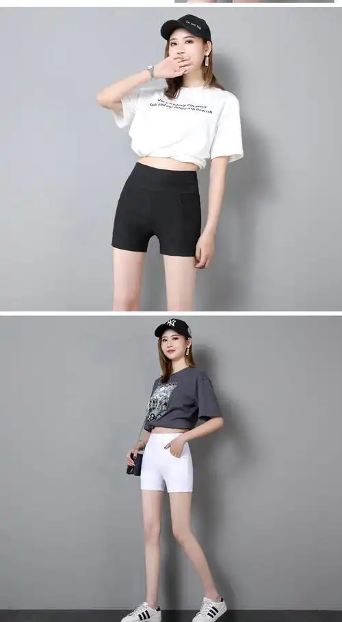 高腰打底短裤女春夏薄款外穿胖mm大码弹力显瘦紧身防走光裤