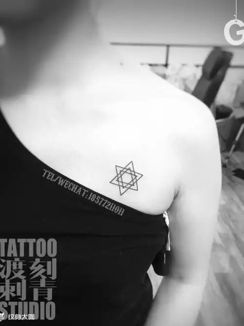 六芒星_纹身图案手稿图片_贝小广的纹身作品集